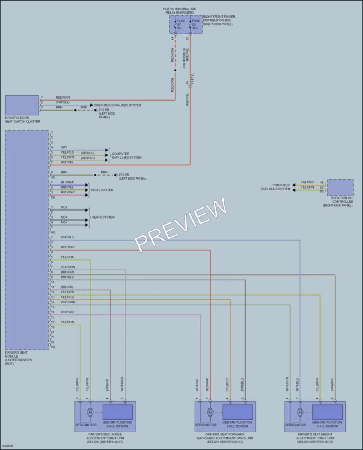 2023 BMW 840iGranCoupe Memory Systems wiring diagram preview