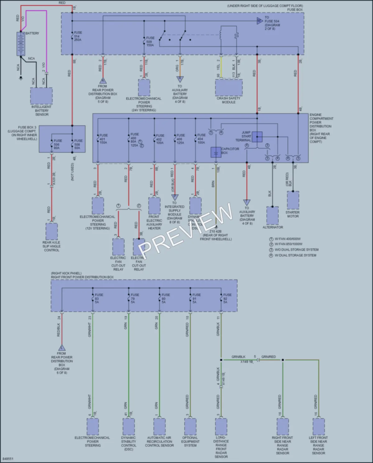 2023 BMW 840iGranCoupe Power Distribution wiring diagram preview