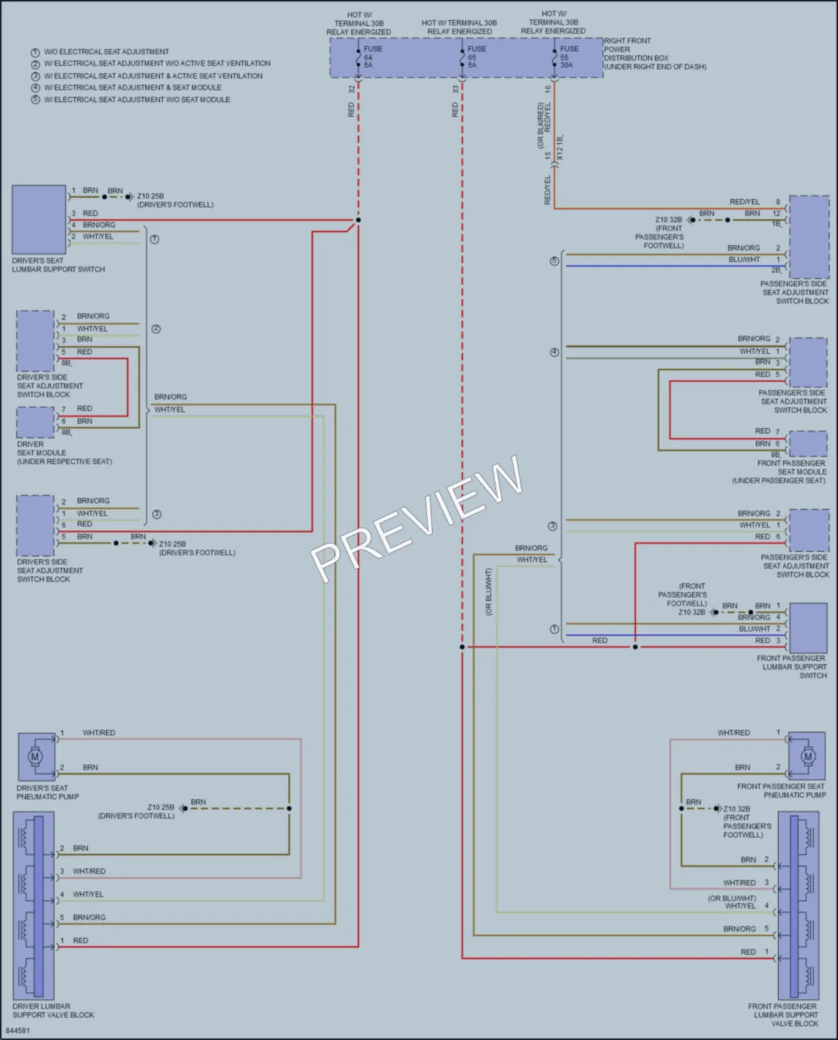 2023 BMW M2 Power Seats wiring diagram preview