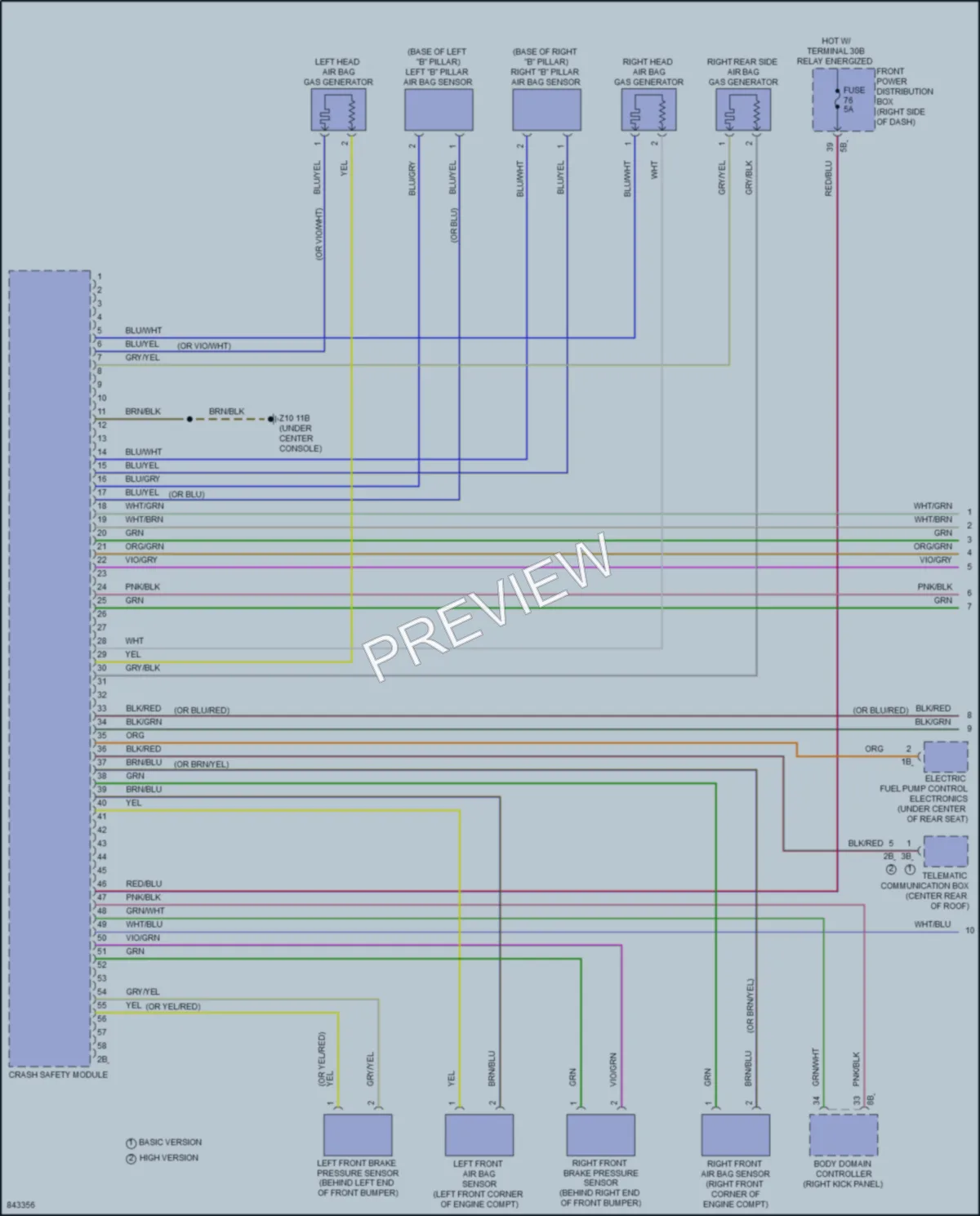 2023 BMW M235iGranCoupe Supplemental Restraints wiring diagram preview