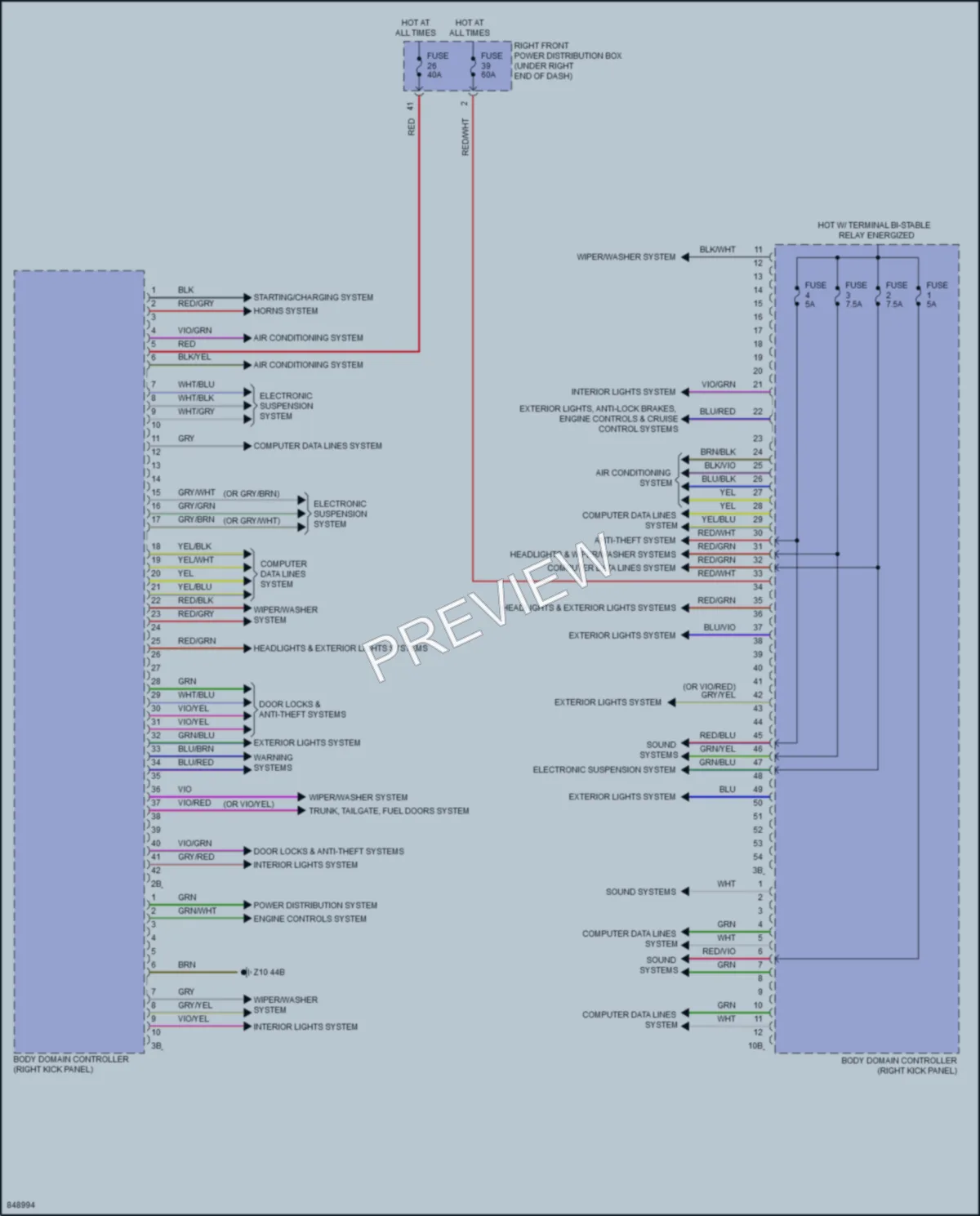2023 BMW M240i Body Control Modules wiring diagram preview