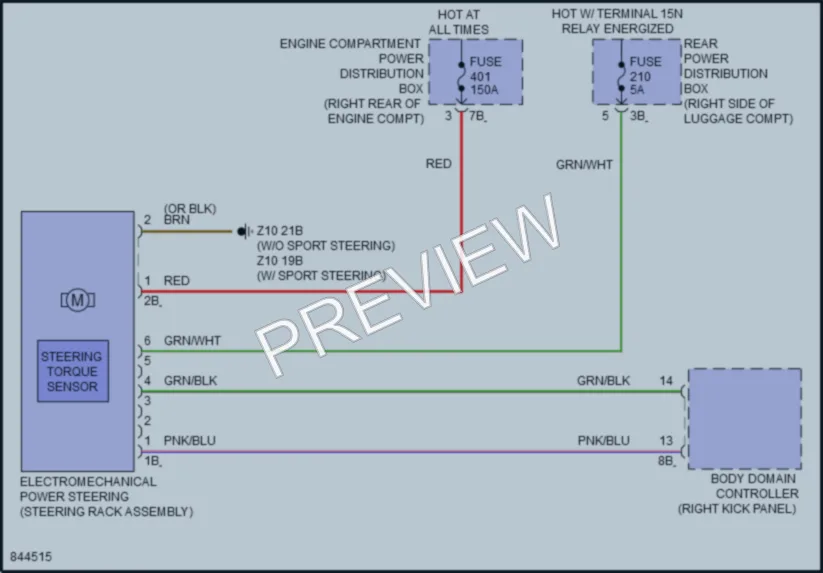2023 BMW M240i Electronic Power Steering wiring diagram preview