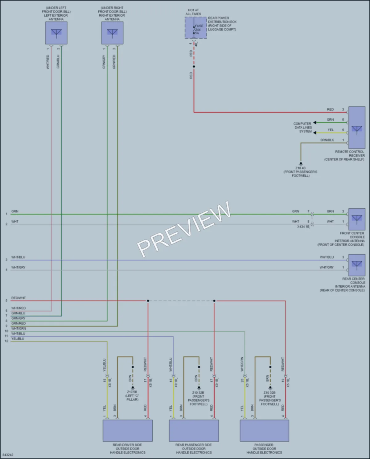 2023 BMW M3 Anti Theft wiring diagram preview