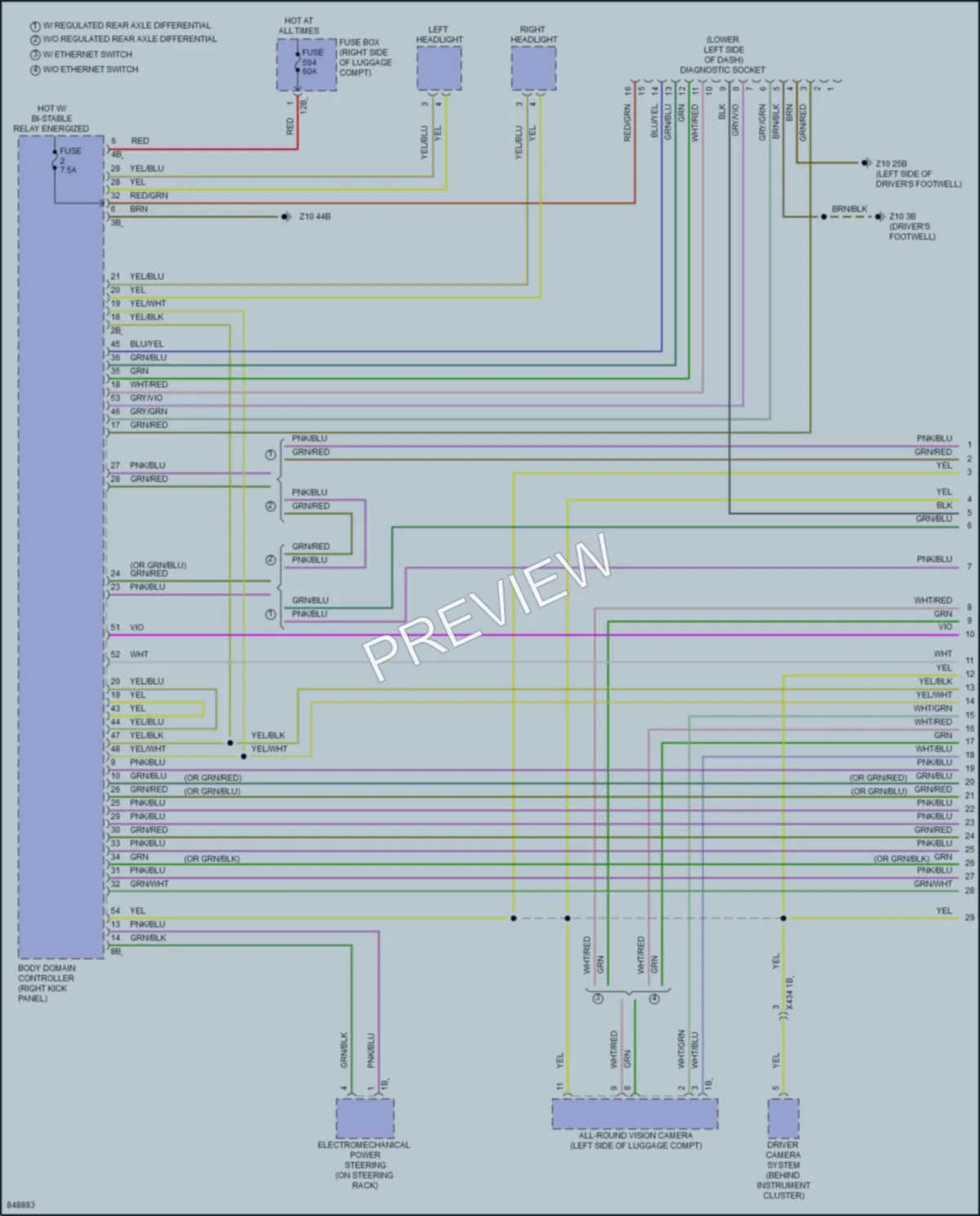 2023 BMW M3 Computer Data Lines wiring diagram preview