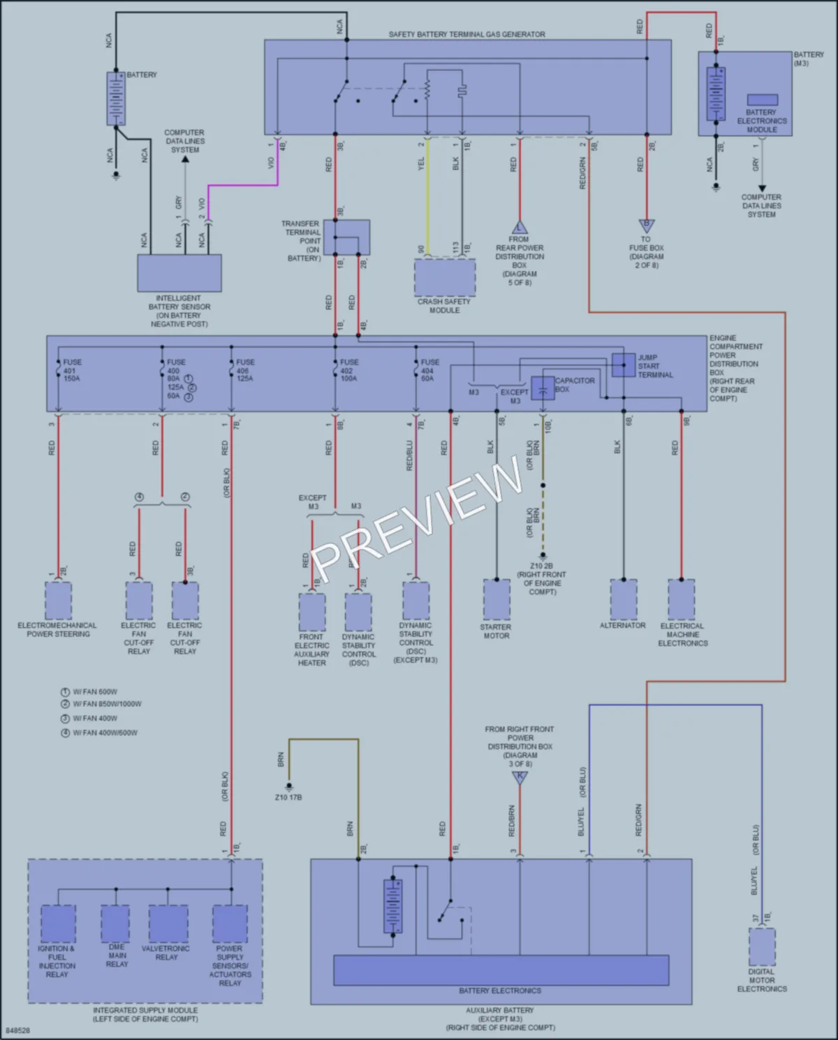 2023 BMW M3 Power Distribution wiring diagram preview
