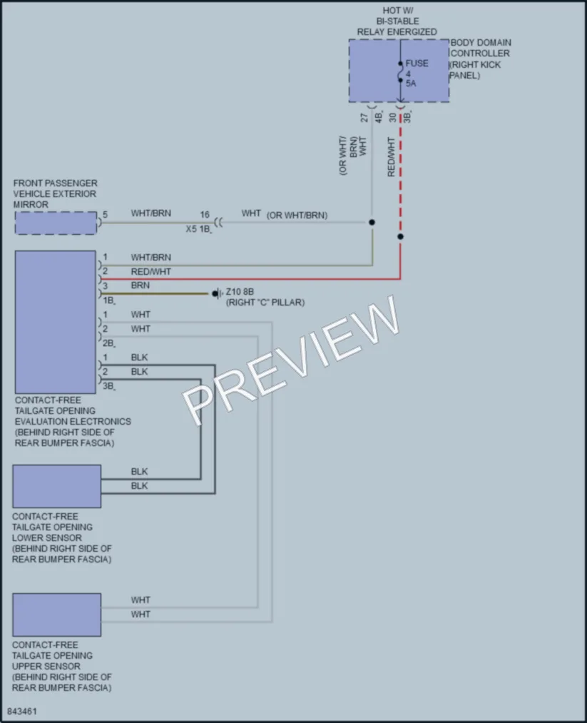 2023 BMW M340i Trunk Tailgate Fuel Door wiring diagram preview