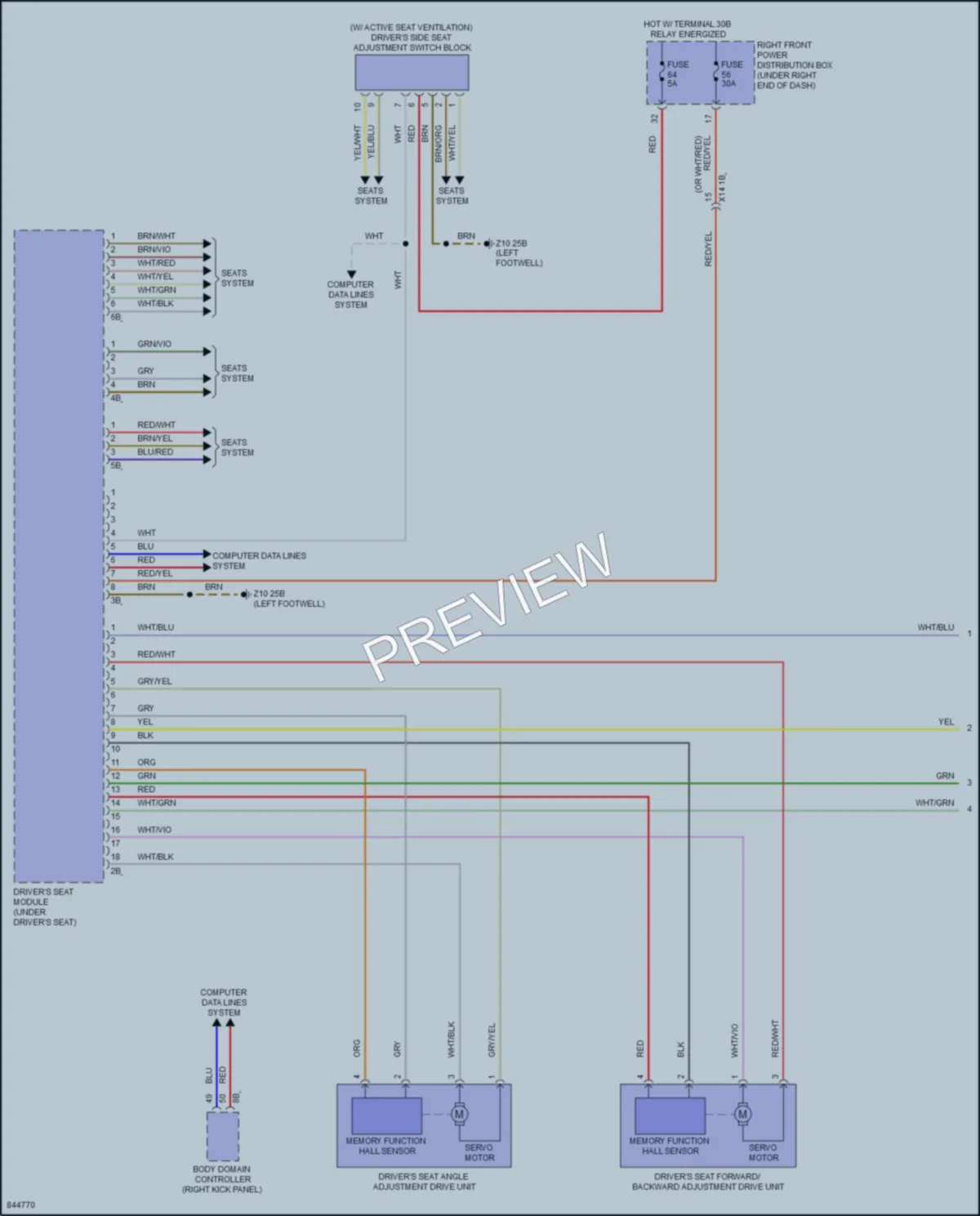 2023 BMW M4 Memory Systems wiring diagram preview