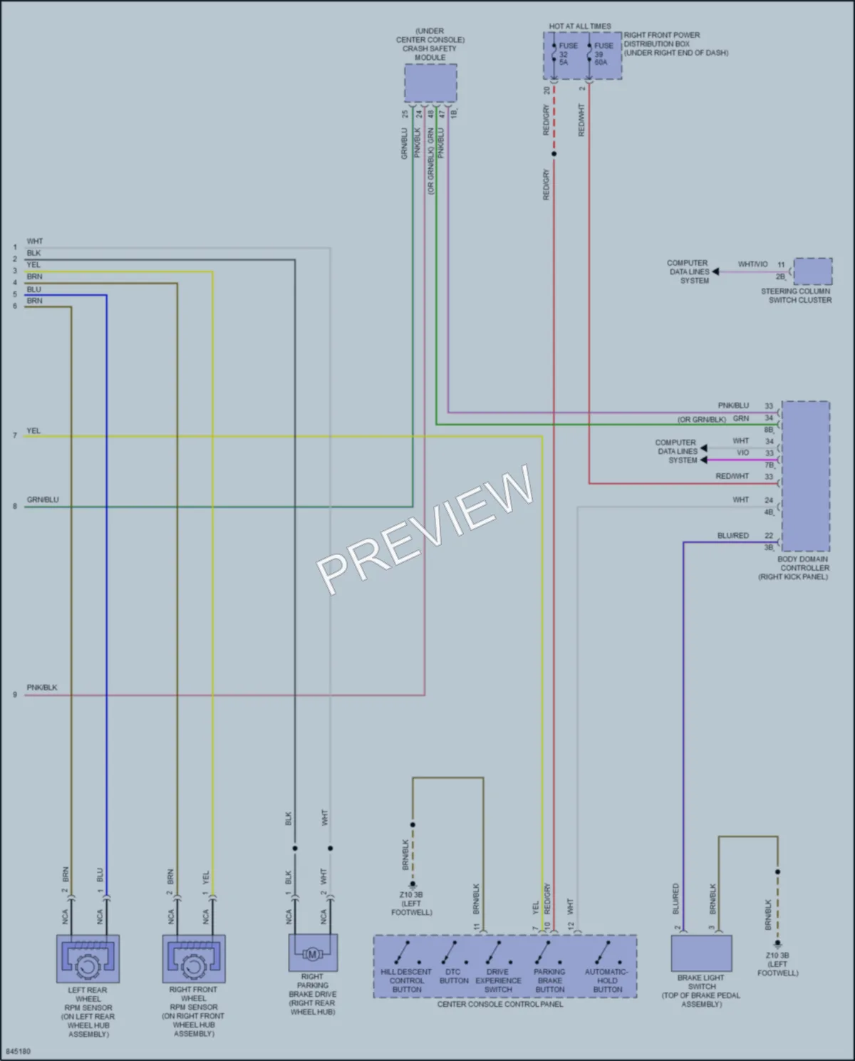 2023 BMW M440i Anti Lock Brakes wiring diagram preview