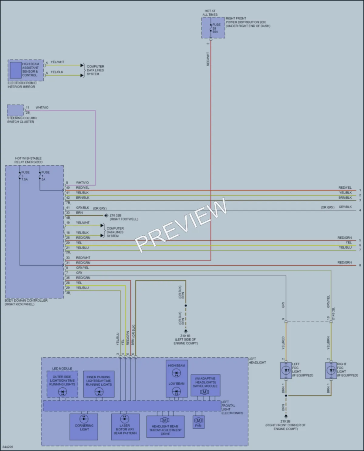 2023 BMW M440i Headlights wiring diagram preview