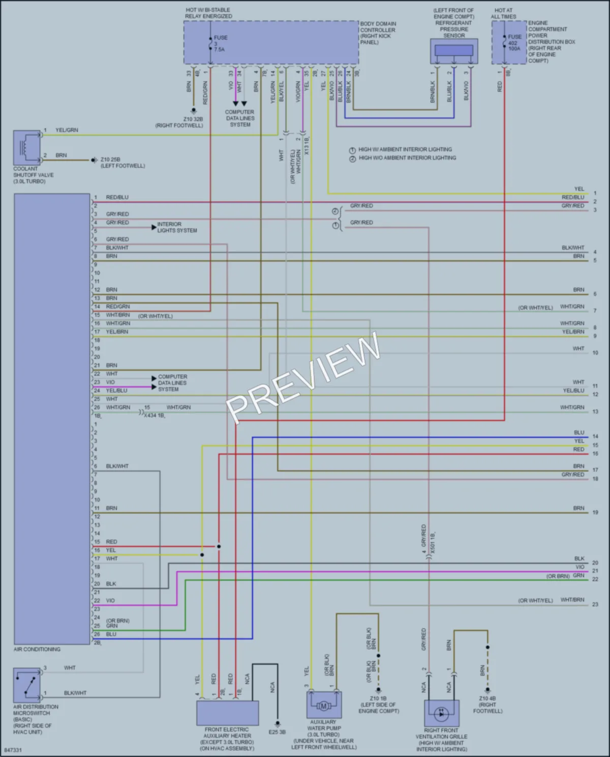 2023 BMW M440iGranCoupe Air Conditioning wiring diagram preview