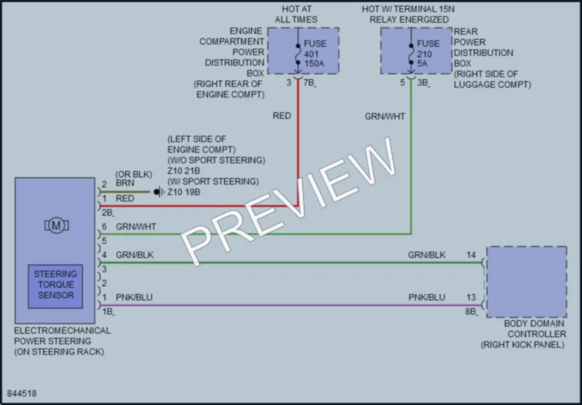 2023 BMW M440iGranCoupe Electronic Power Steering wiring diagram preview