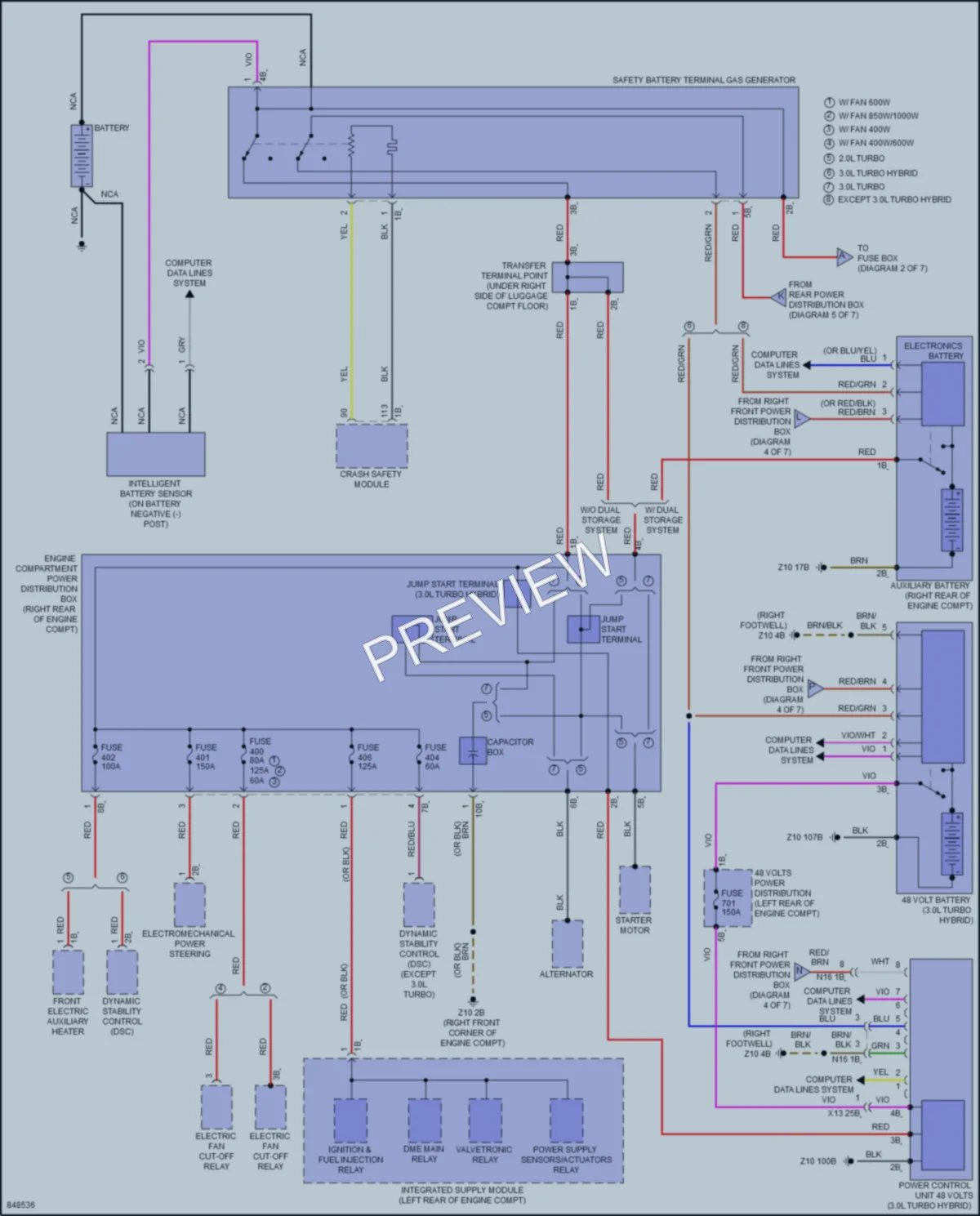 2023 BMW M440iGranCoupe Power Distribution wiring diagram preview