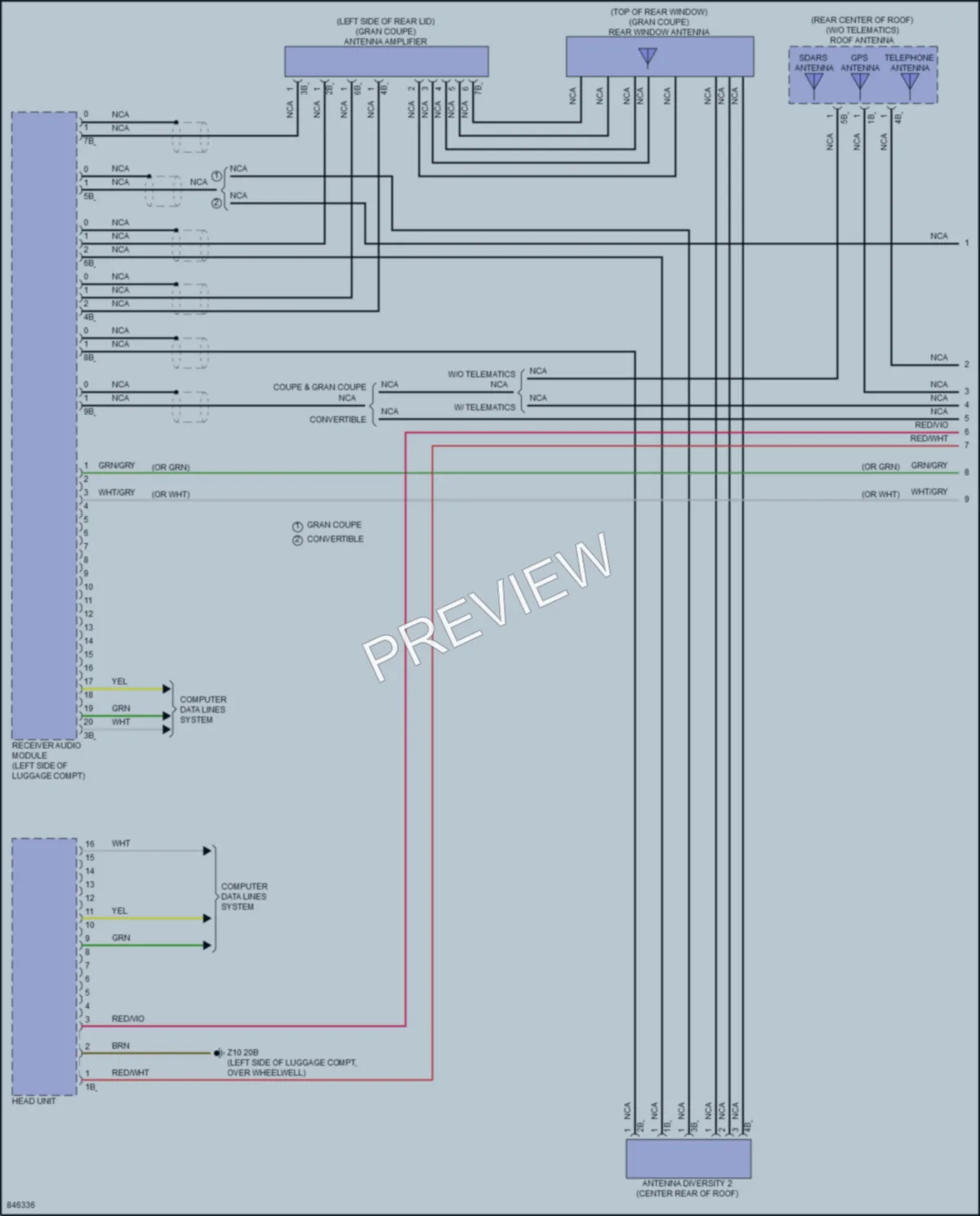 2023 BMW M440iGranCoupe Radio wiring diagram preview
