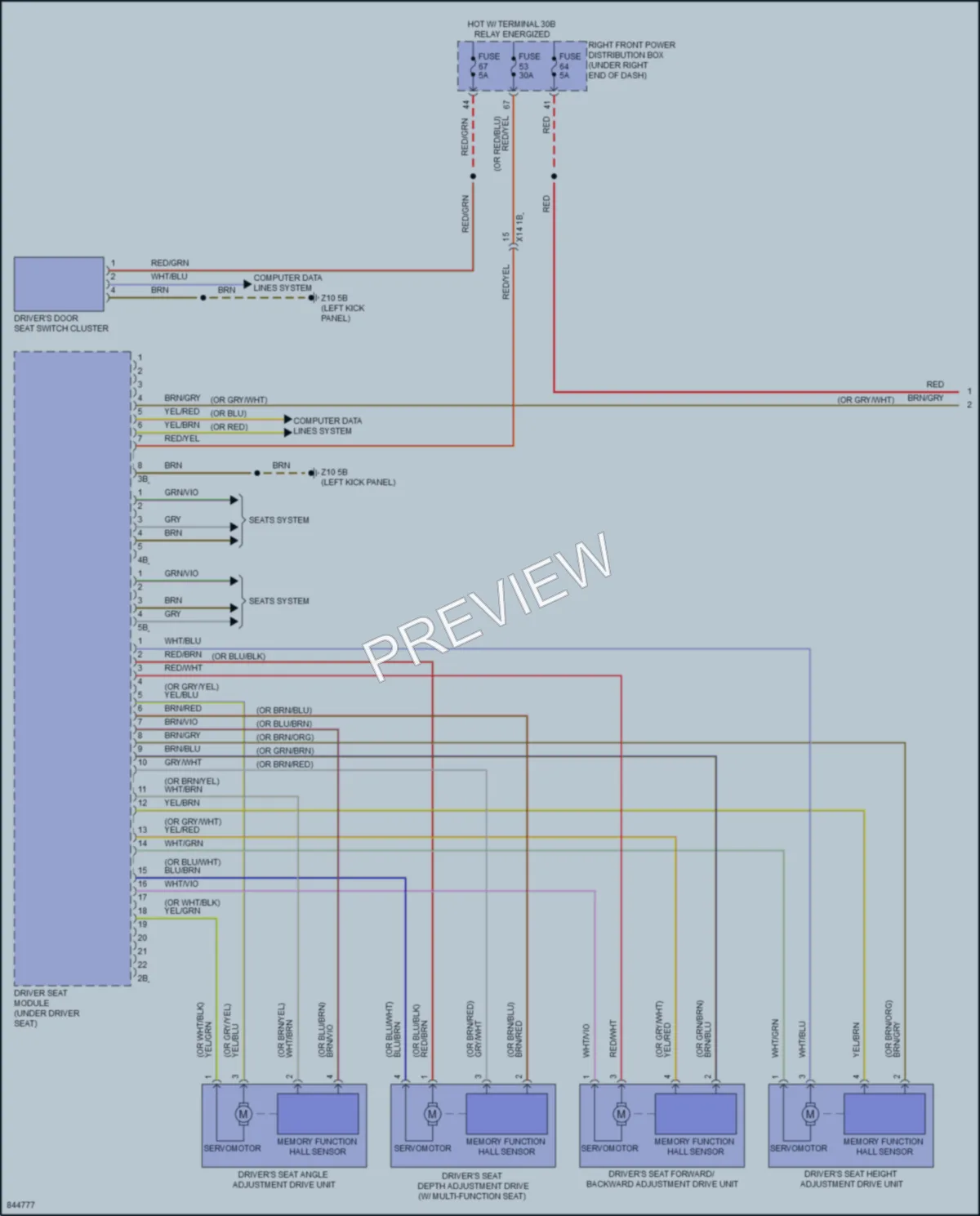 2023 BMW M550i Memory Systems wiring diagram preview