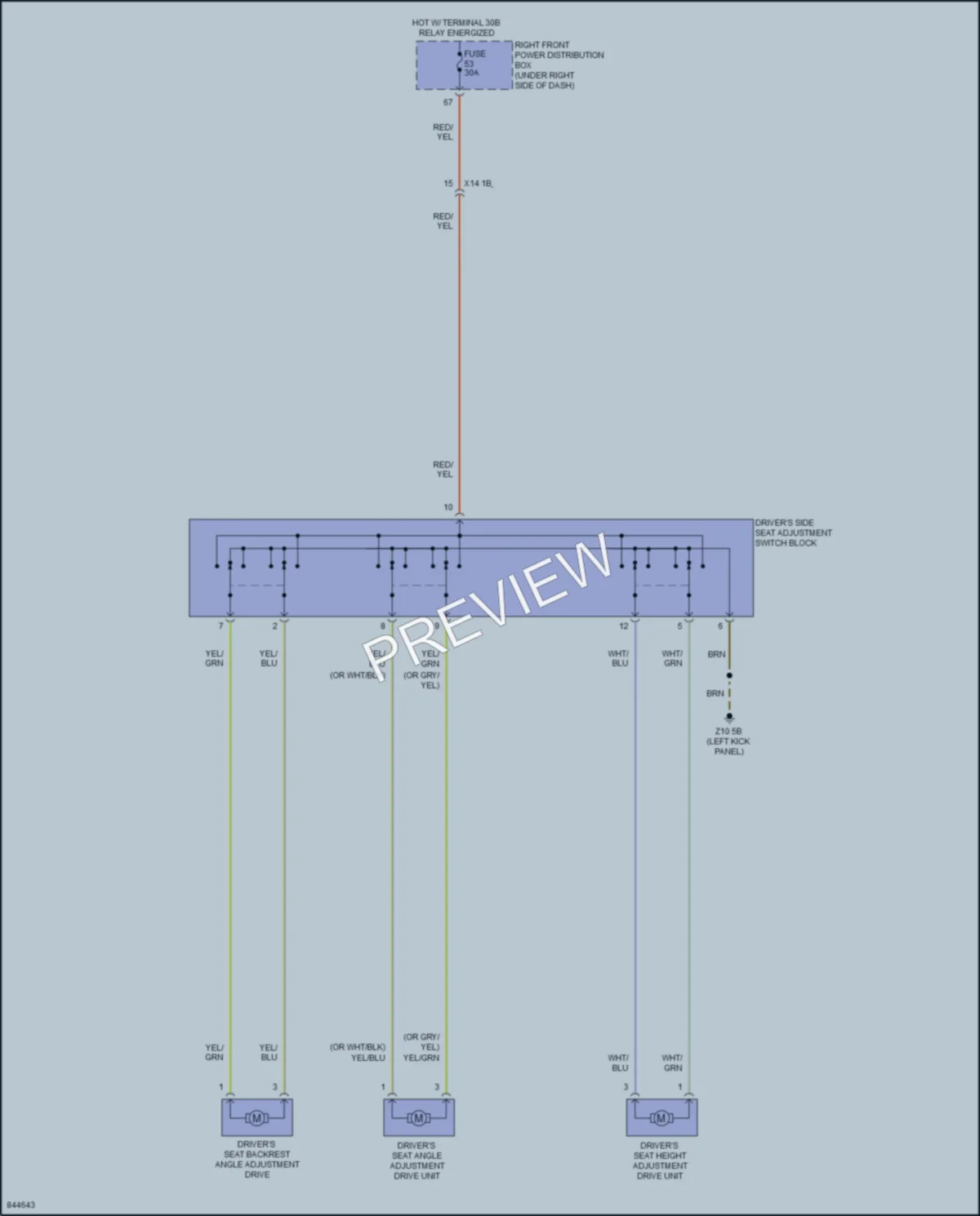 2023 BMW M550i Power Seats wiring diagram preview