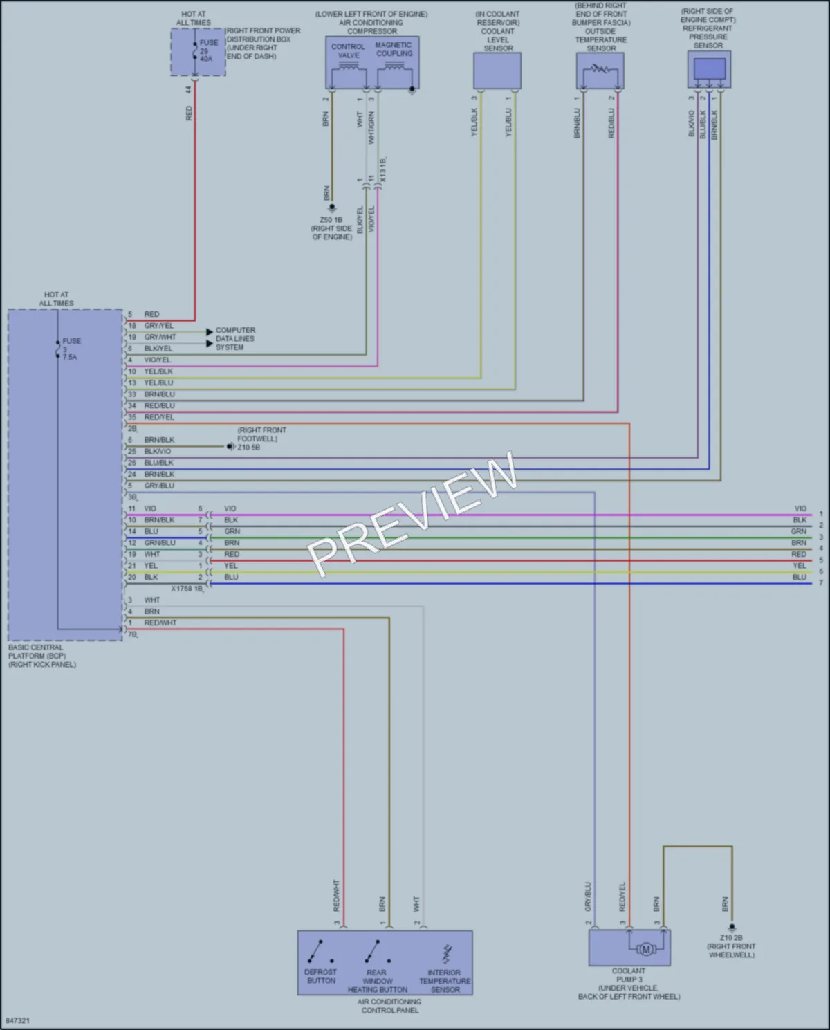 2023 BMW X1SAV Air Conditioning wiring diagram preview