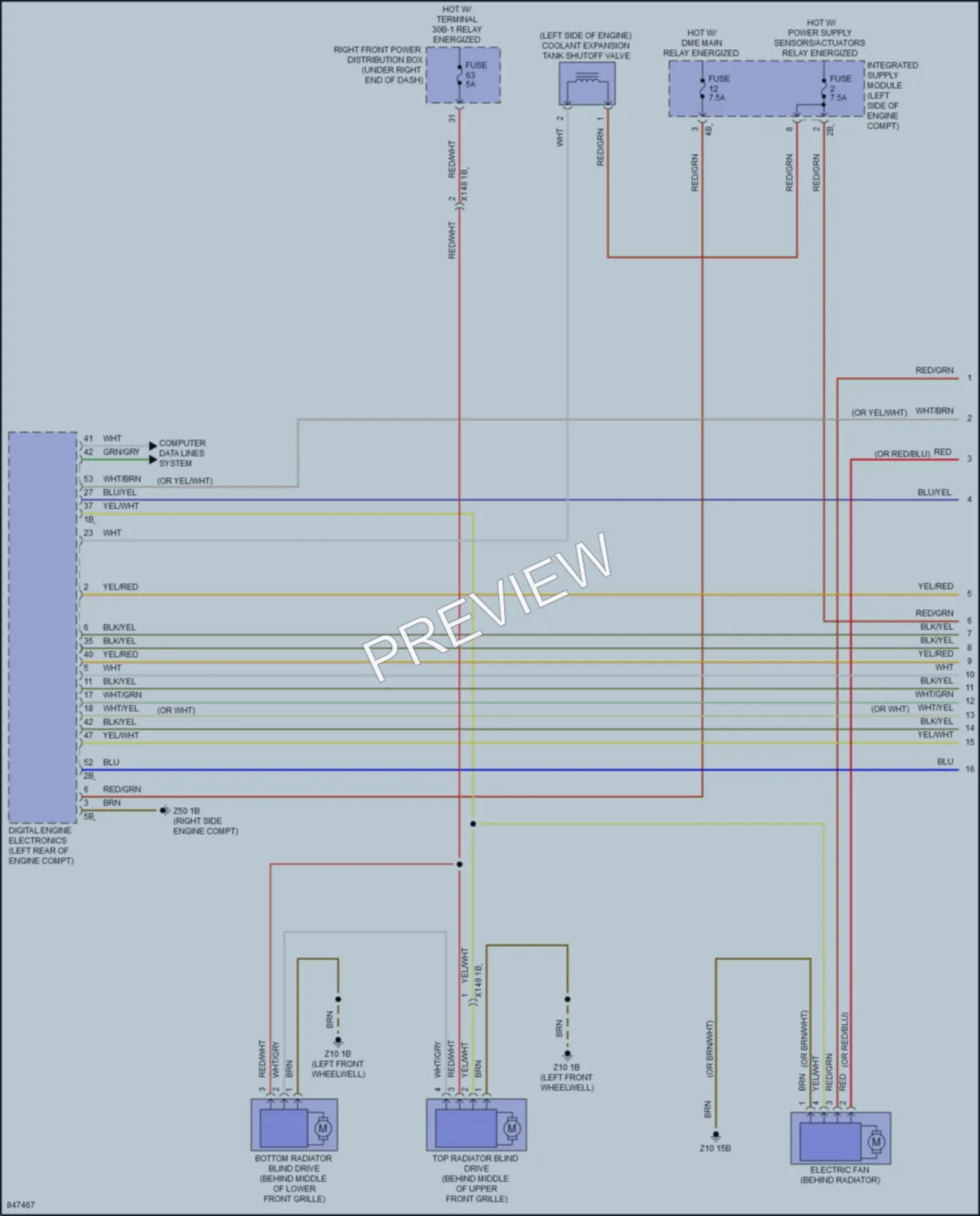 2023 BMW X1SAV Cooling Fan wiring diagram preview
