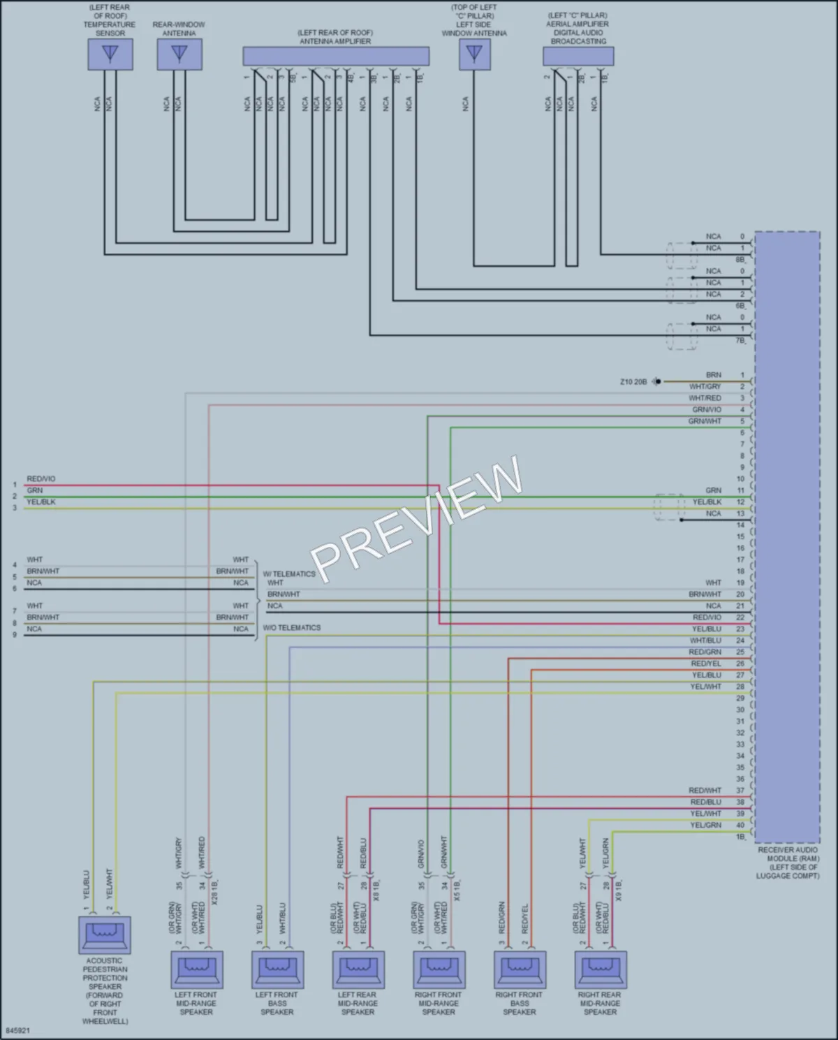 2023 BMW X1SAV Radio wiring diagram preview