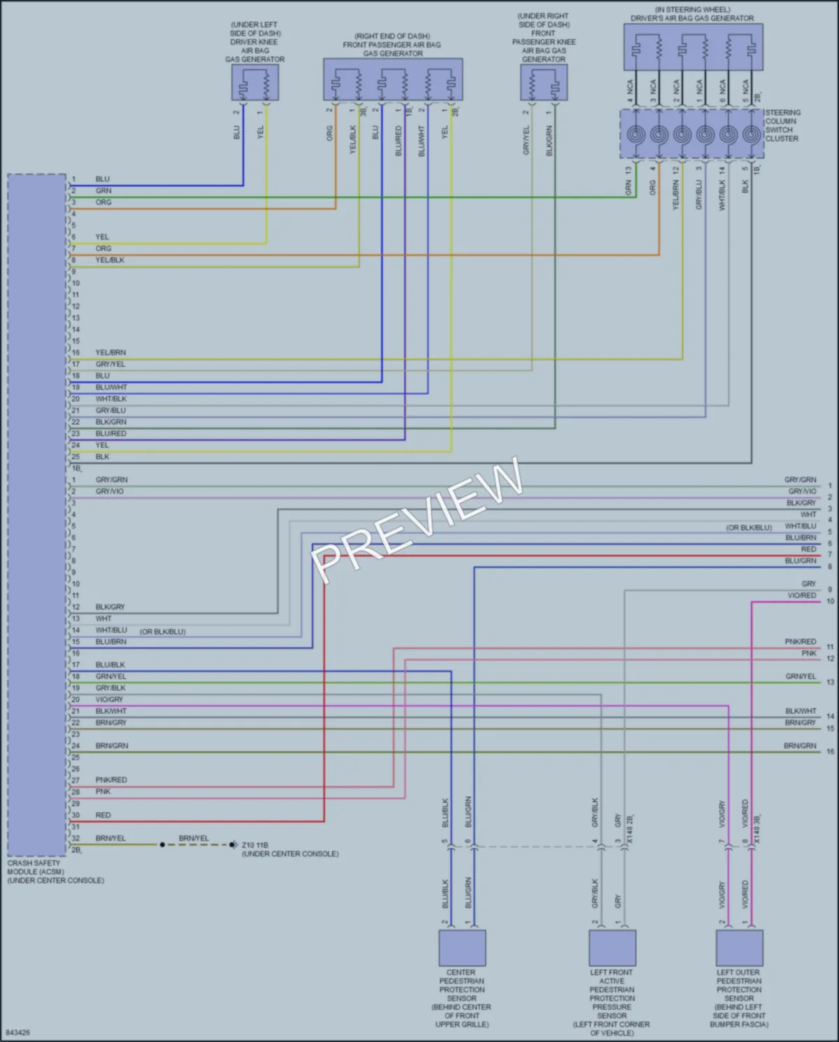 2023 BMW X1SAV Supplemental Restraints wiring diagram preview