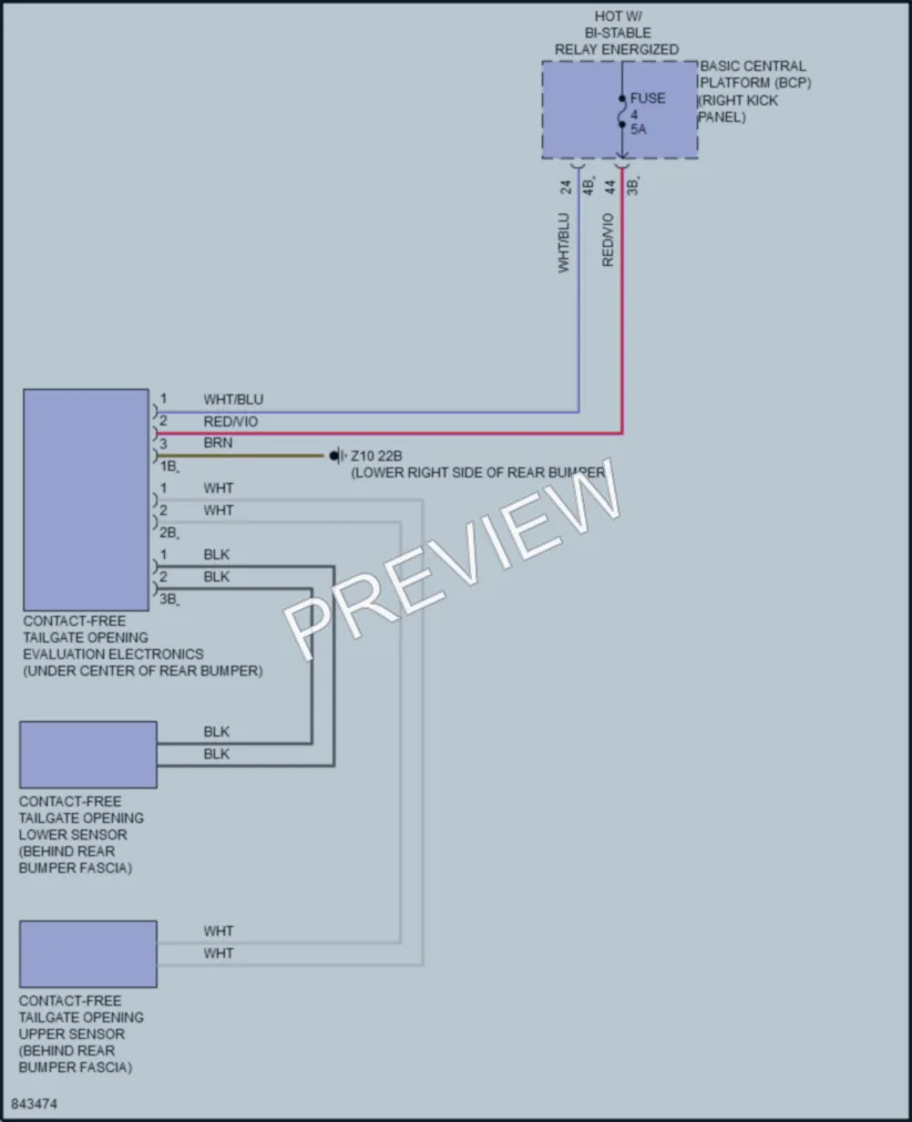 2023 BMW X1SAV Trunk Tailgate Fuel Door wiring diagram preview