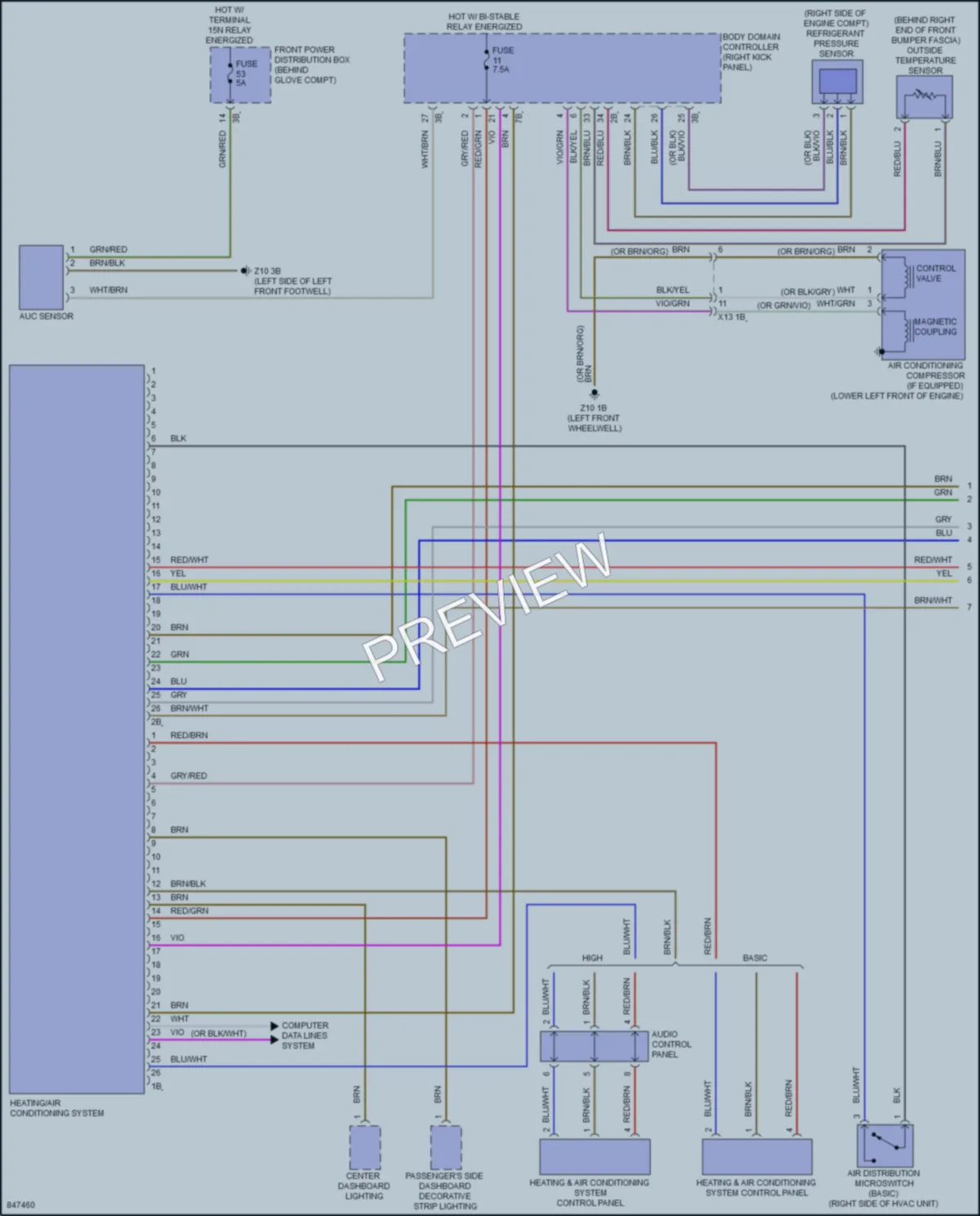 2023 BMW X2 Air Conditioning wiring diagram preview