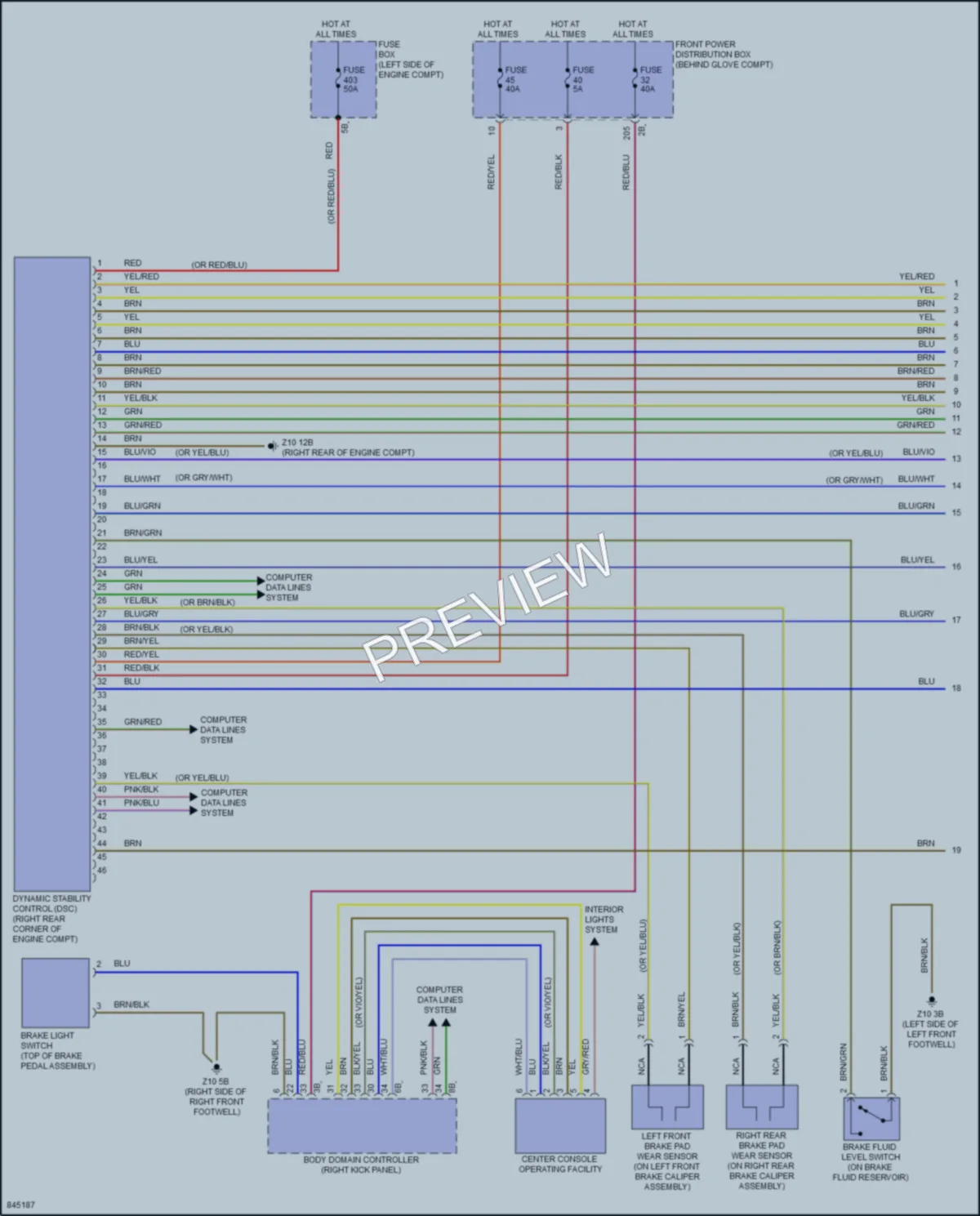 2023 BMW X2 Anti Lock Brakes wiring diagram preview