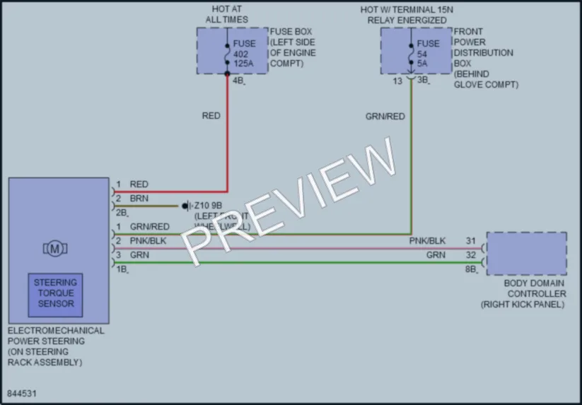 2023 BMW X2 Electronic Power Steering wiring diagram preview