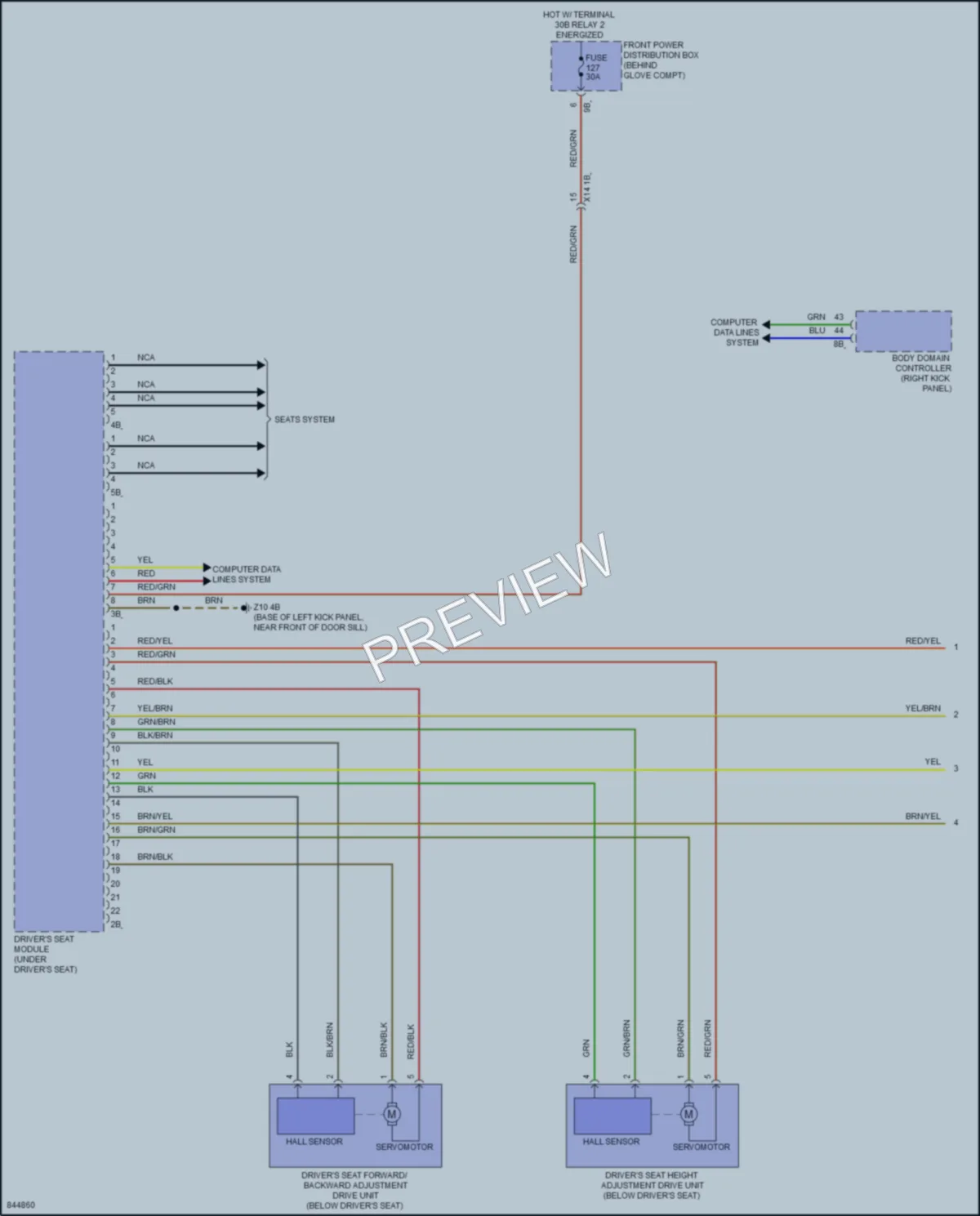 2023 BMW X2 Memory Systems wiring diagram preview