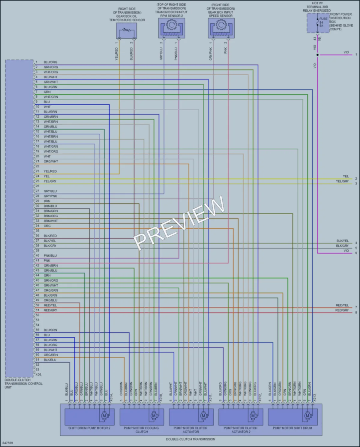 2023 BMW X2 Transmission wiring diagram preview