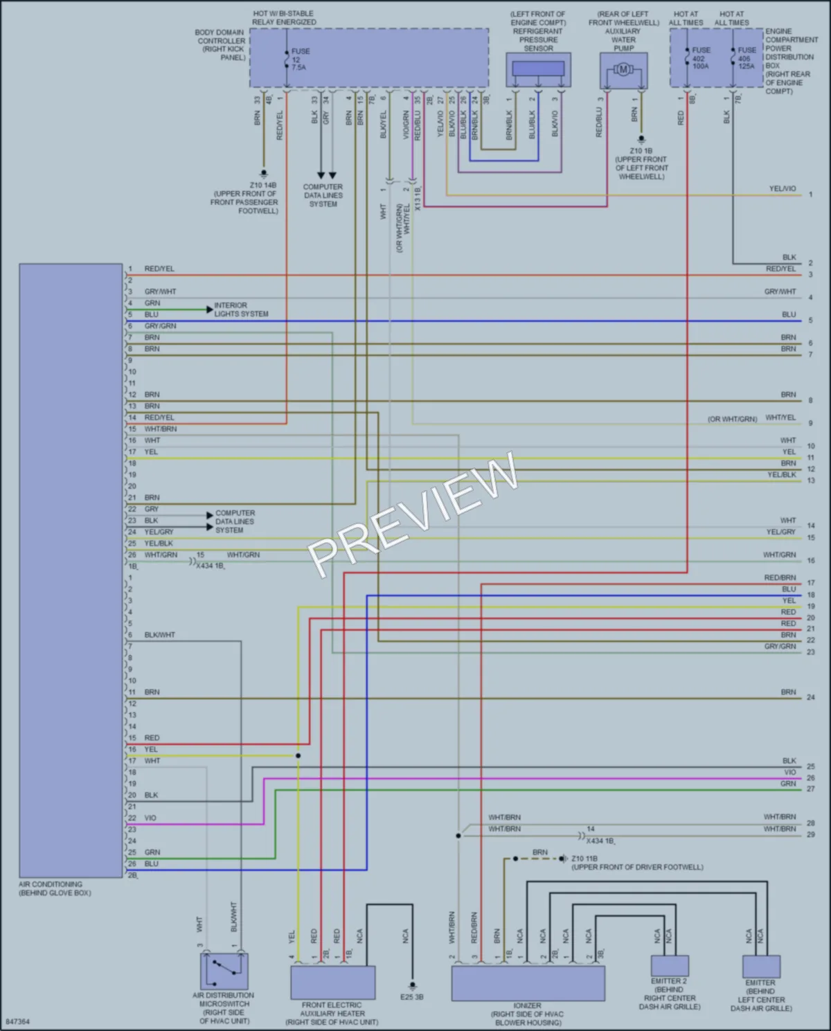 2023 BMW X3 Air Conditioning wiring diagram preview