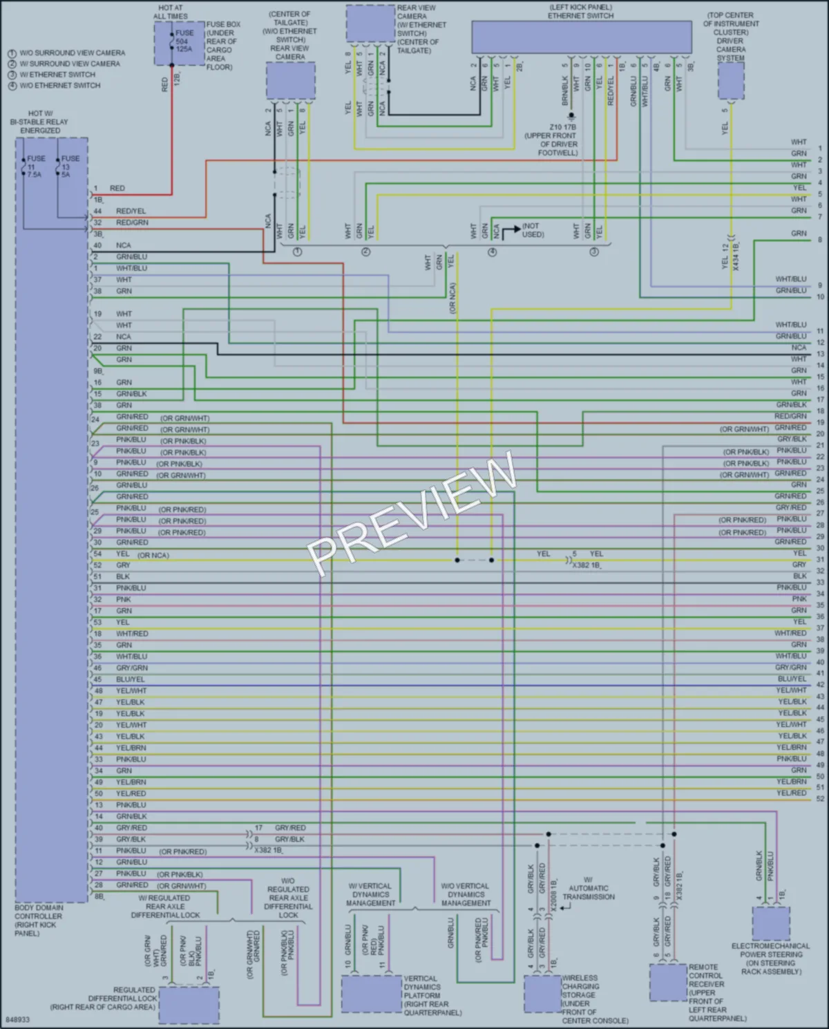 2023 BMW X3 Computer Data Lines wiring diagram preview