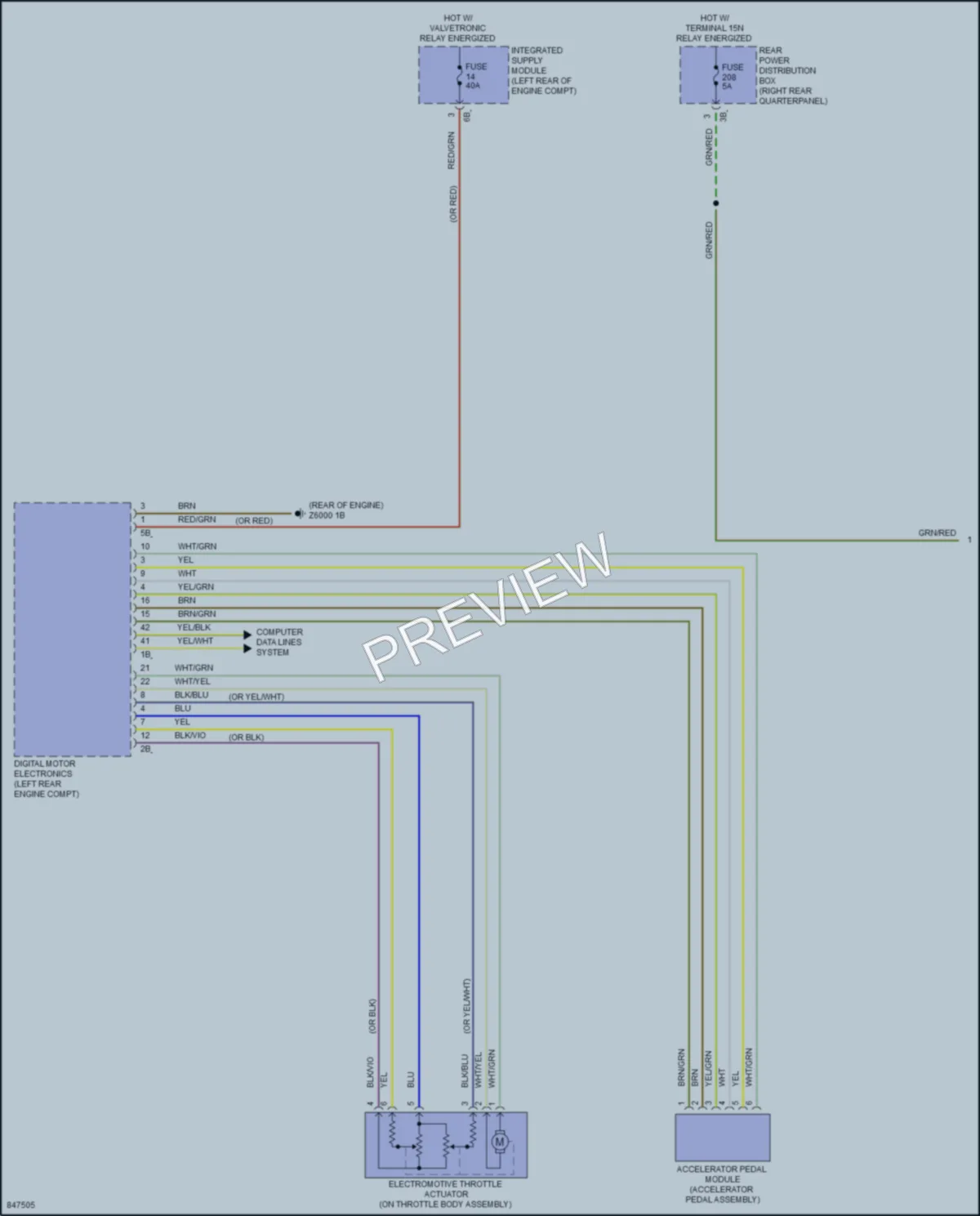 2023 BMW X3 Cruise Control wiring diagram preview