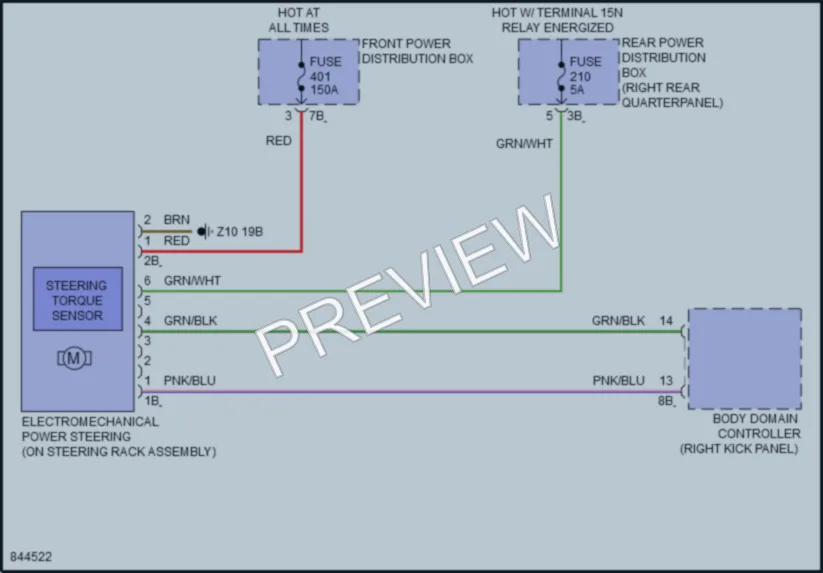 2023 BMW X3 Electronic Power Steering wiring diagram preview