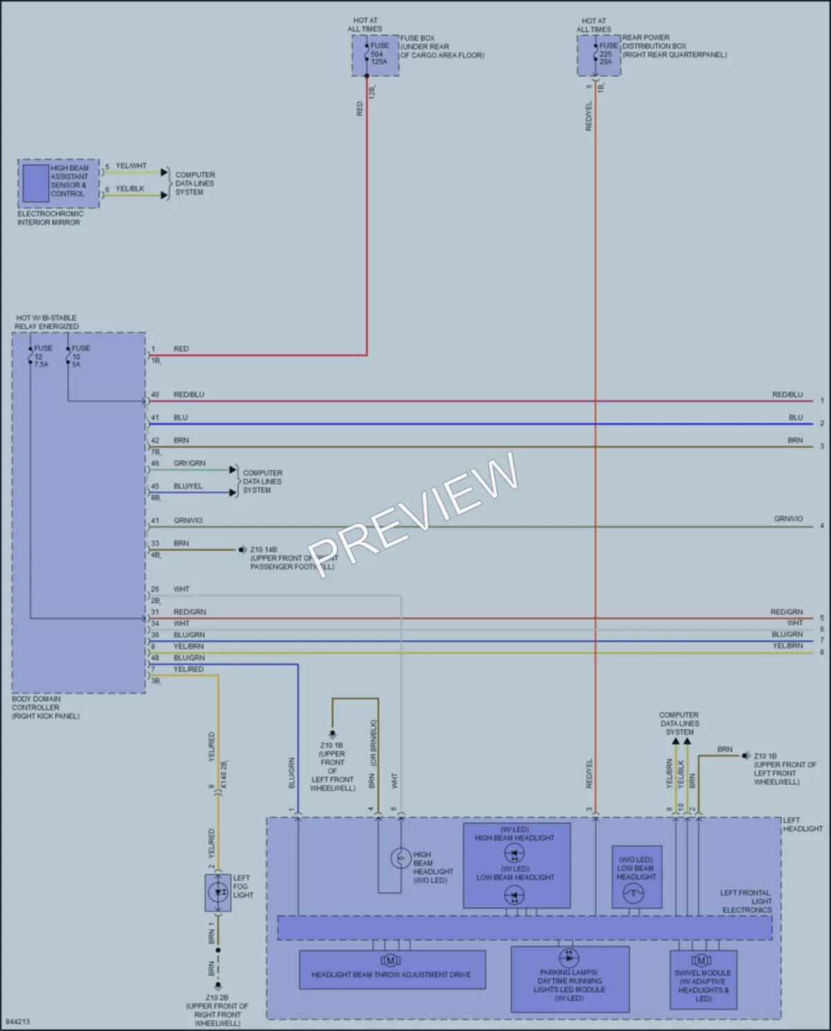 2023 BMW X3M Headlights wiring diagram preview
