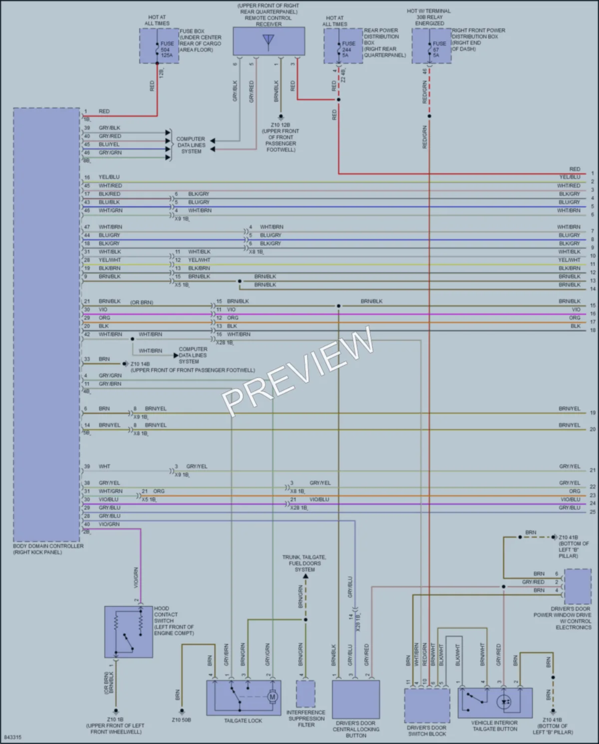 2023 BMW X4M Anti Theft wiring diagram preview
