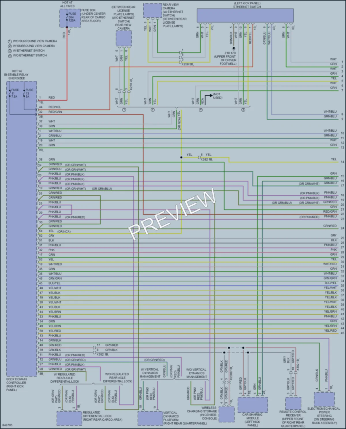 2023 BMW X4M Computer Data Lines wiring diagram preview