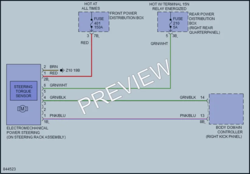 2023 BMW X4M Electronic Power Steering wiring diagram preview
