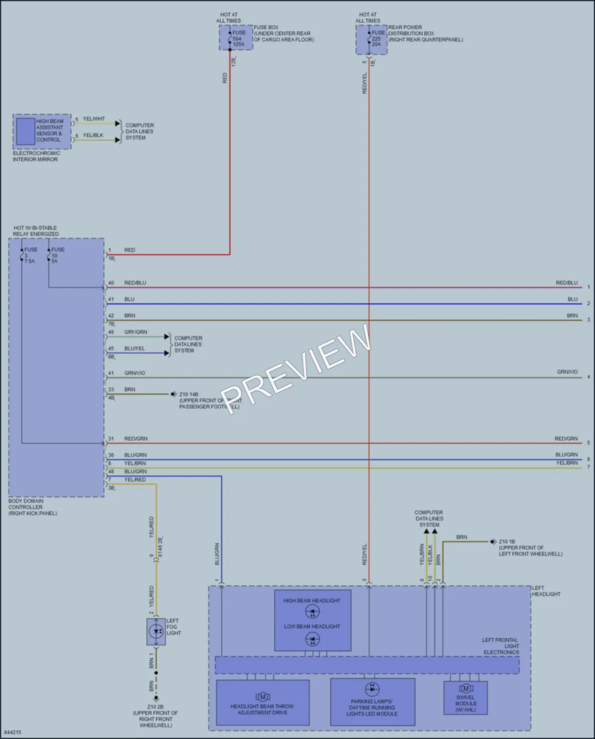 2023 BMW X4M Headlights wiring diagram preview