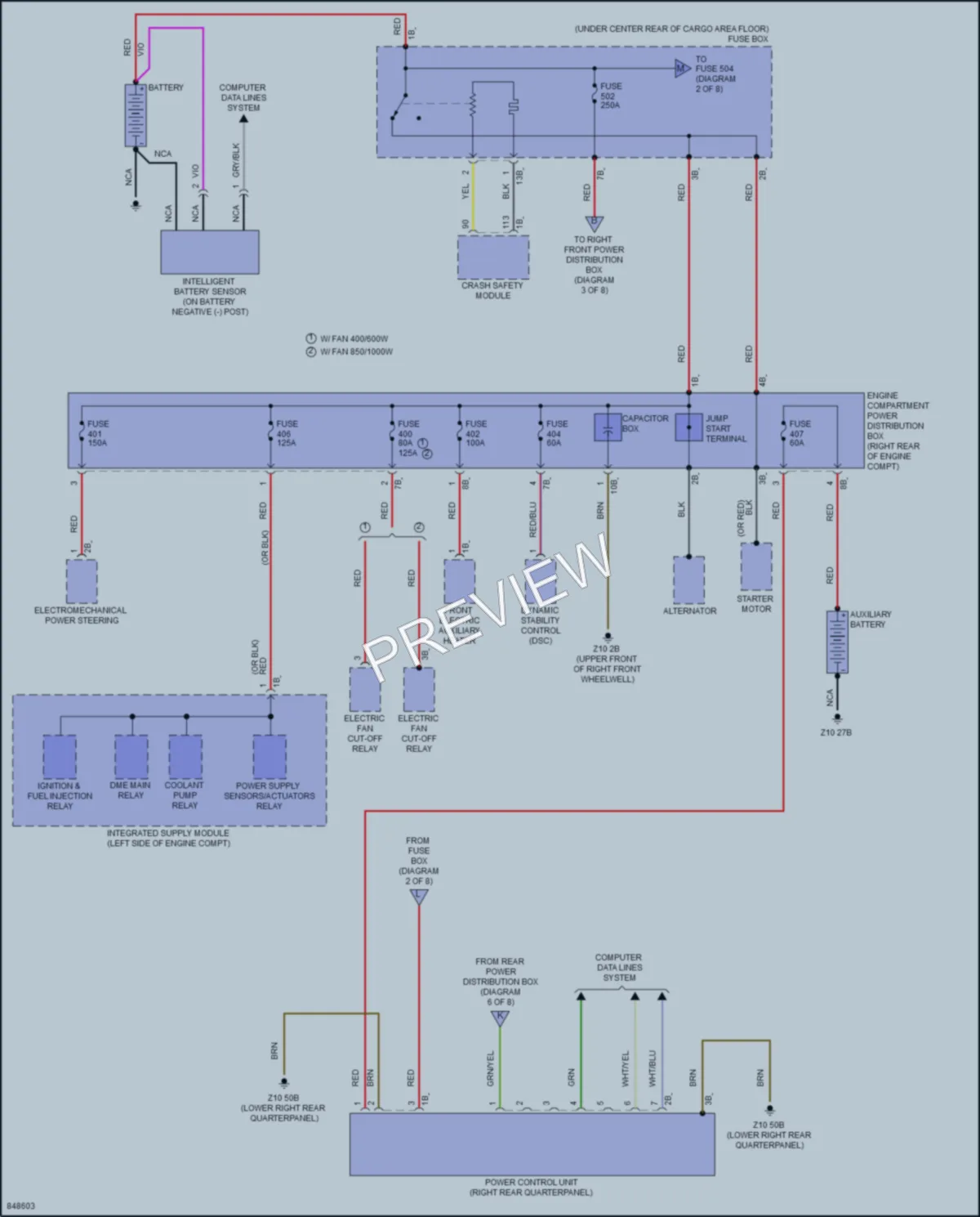 2023 BMW X4M Power Distribution wiring diagram preview