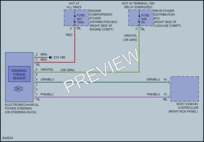 2023 BMW X5 Electronic Power Steering wiring diagram preview