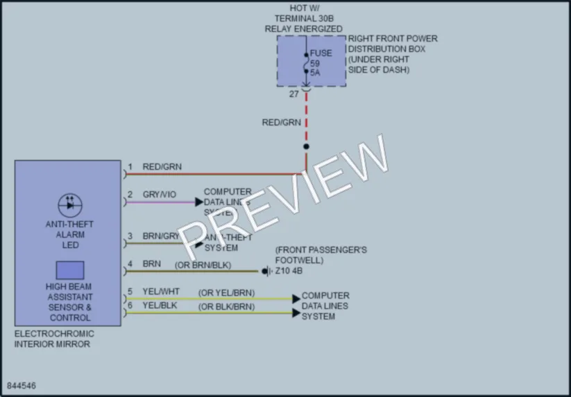 2023 BMW X5 Power Mirrors wiring diagram preview