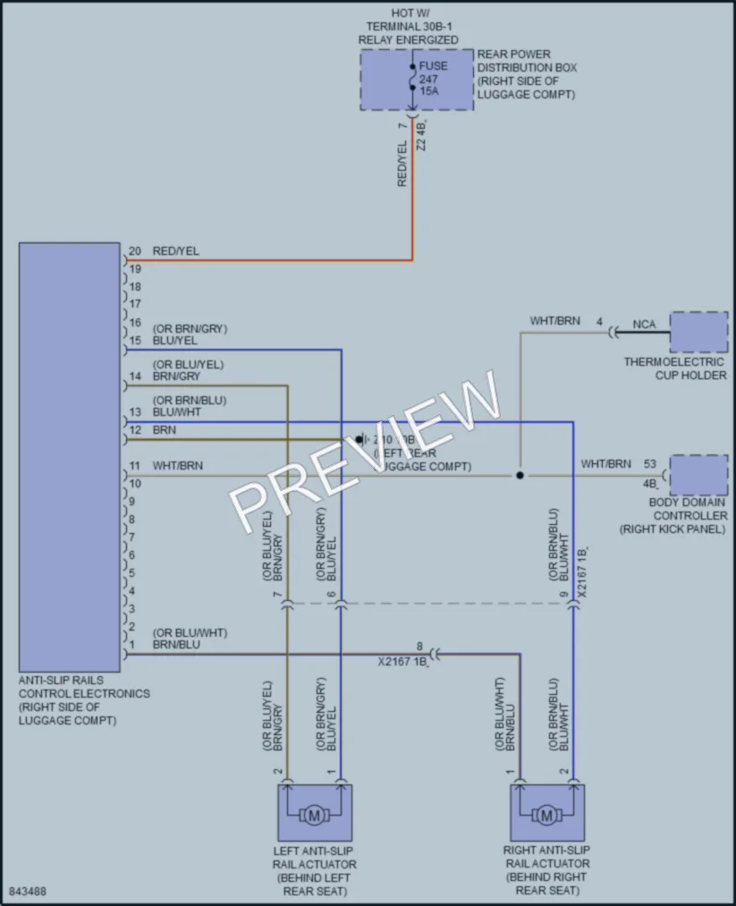 2023 BMW X5 Trunk Tailgate Fuel Door wiring diagram preview