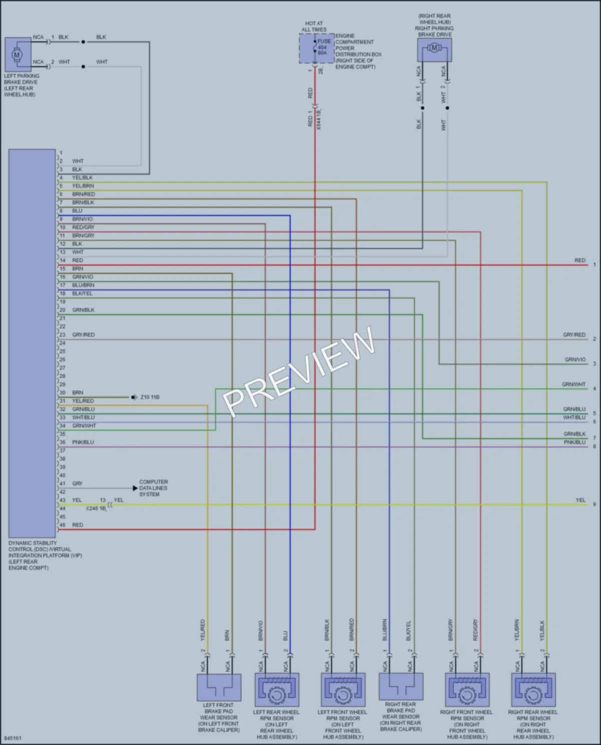2023 BMW X5M Anti Lock Brakes wiring diagram preview