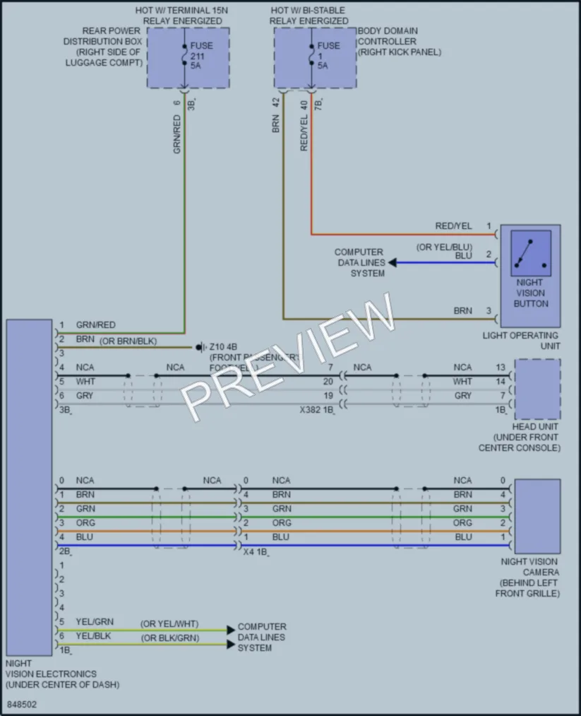 2023 BMW X5M Instrument Cluster wiring diagram preview