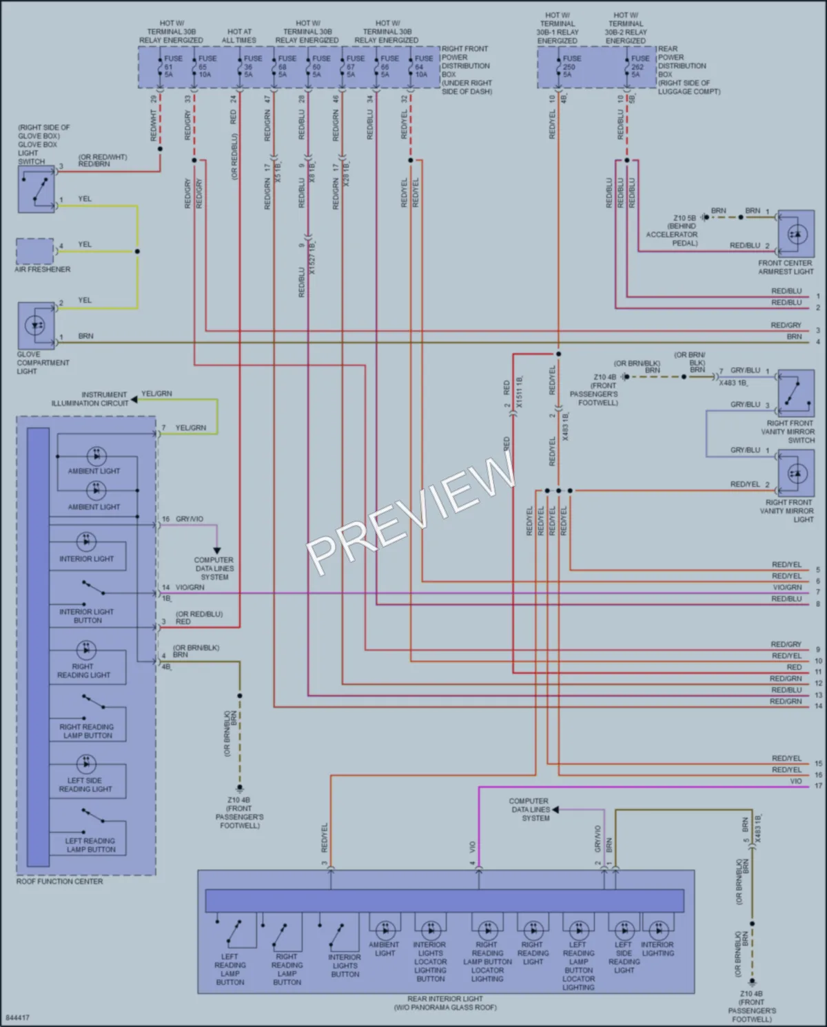 2023 BMW X5M Interior Lights wiring diagram preview