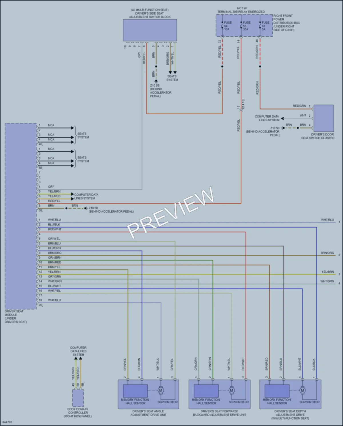 2023 BMW X5M Memory Systems wiring diagram preview