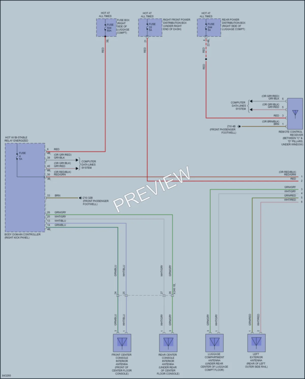 2023 BMW X6 Anti Theft wiring diagram preview
