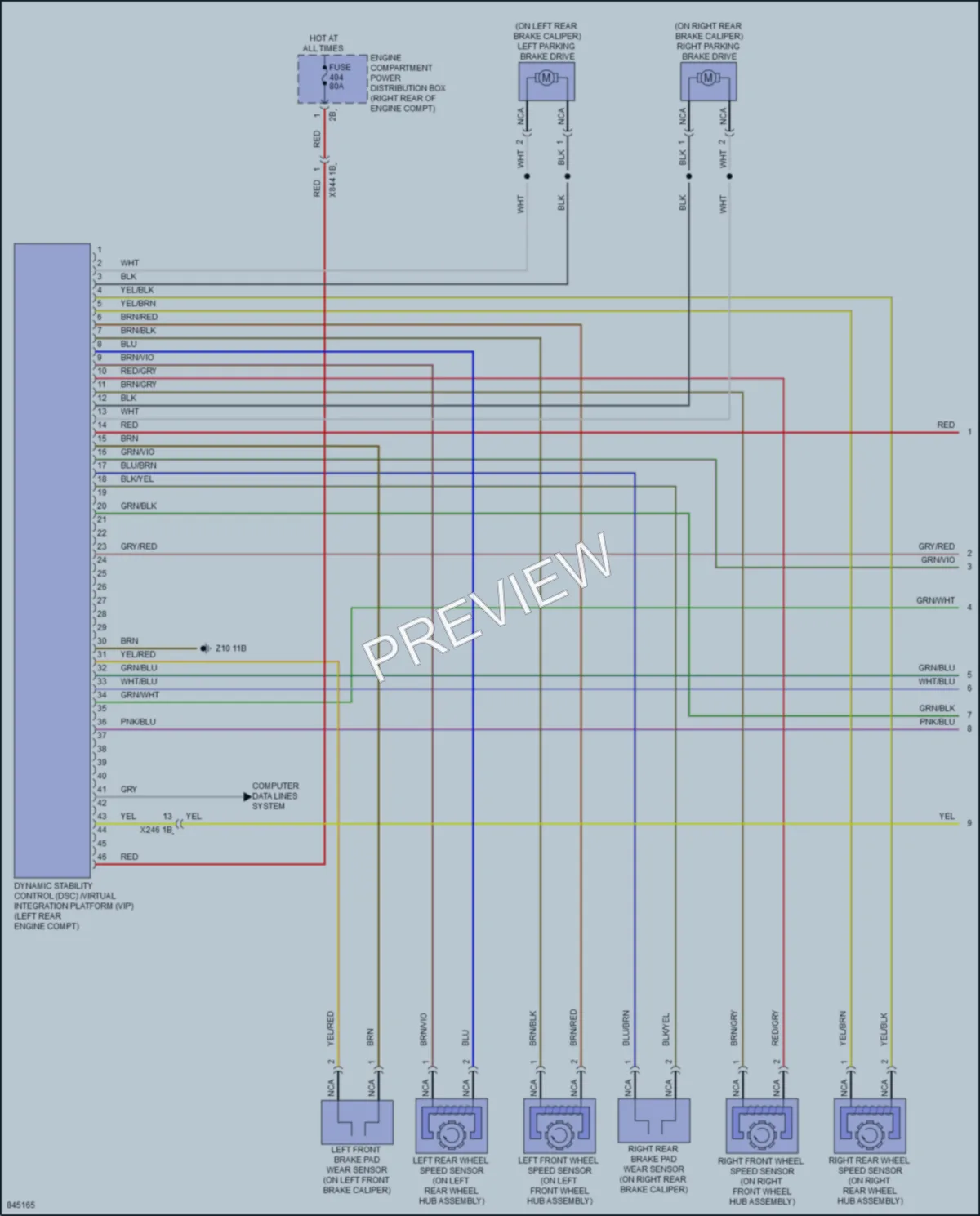 2023 BMW X6M Anti Lock Brakes wiring diagram preview