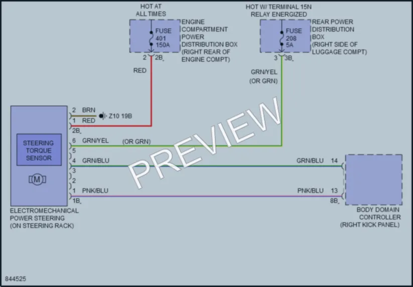 2023 BMW X6M Electronic Power Steering wiring diagram preview