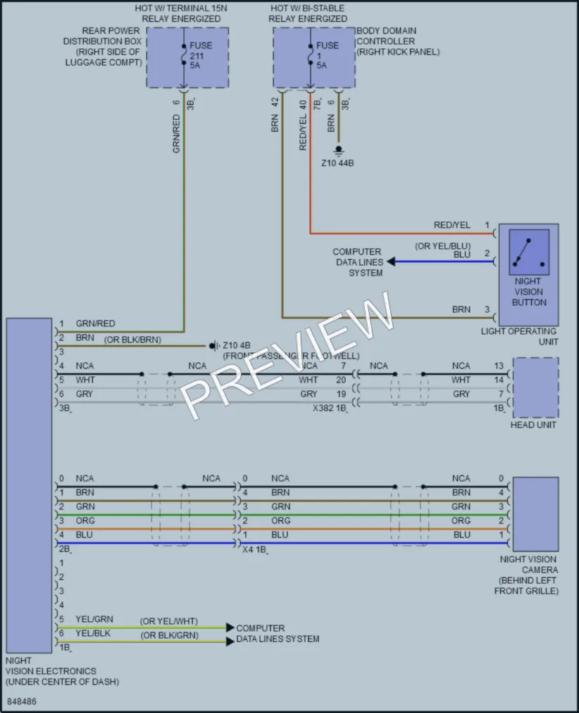 2023 BMW X6M Instrument Cluster wiring diagram preview